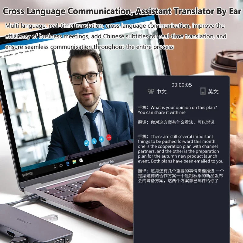 Men Women AI Smart Glasses Intelligent Real-time Language Translator Bluetooth Wireless Headphone AI Chat Driving Sunglasses