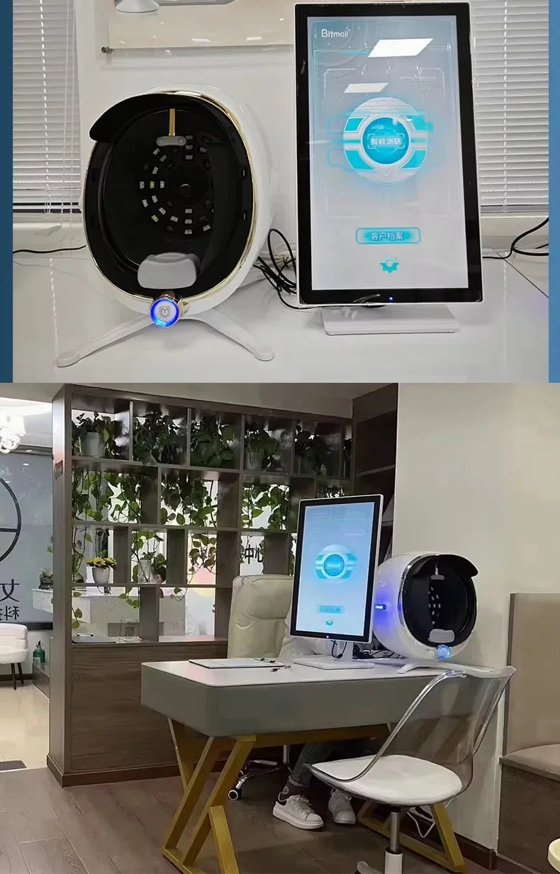 20253D Skin Scanner Care 21.0 Inch Bitmoji Plus AI Intelligent Facial Mirror Portable Testing Detector Face Camera Test Analysis