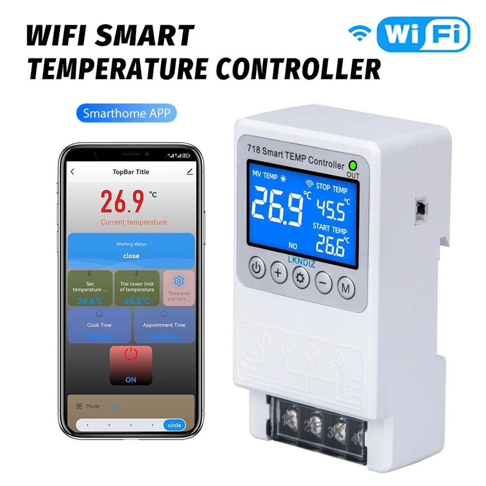 Temperature Smart WIFI Controller Constant Thermostat Control Timing Control Switch Cycle Control Multiple Sensor Head Option