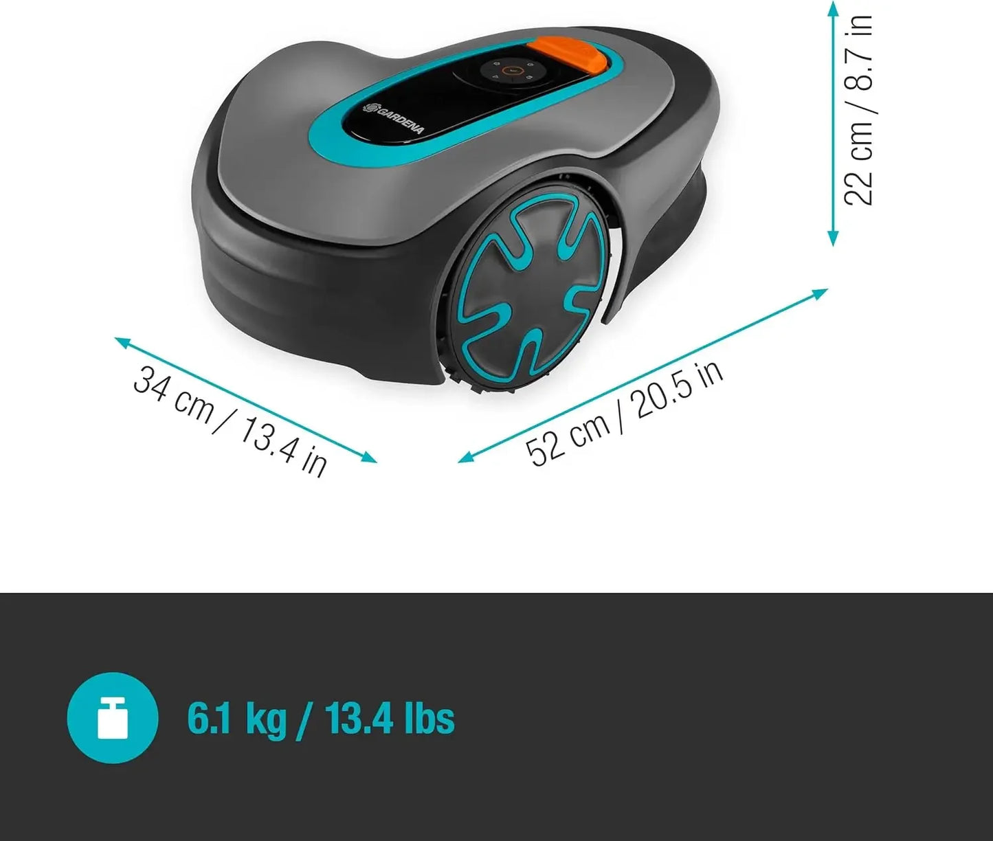 15010-20 SILENO Life - Automatic Robotic Lawn Mower, with Bluetooth app and Boundary Wire, The quietest in its Class