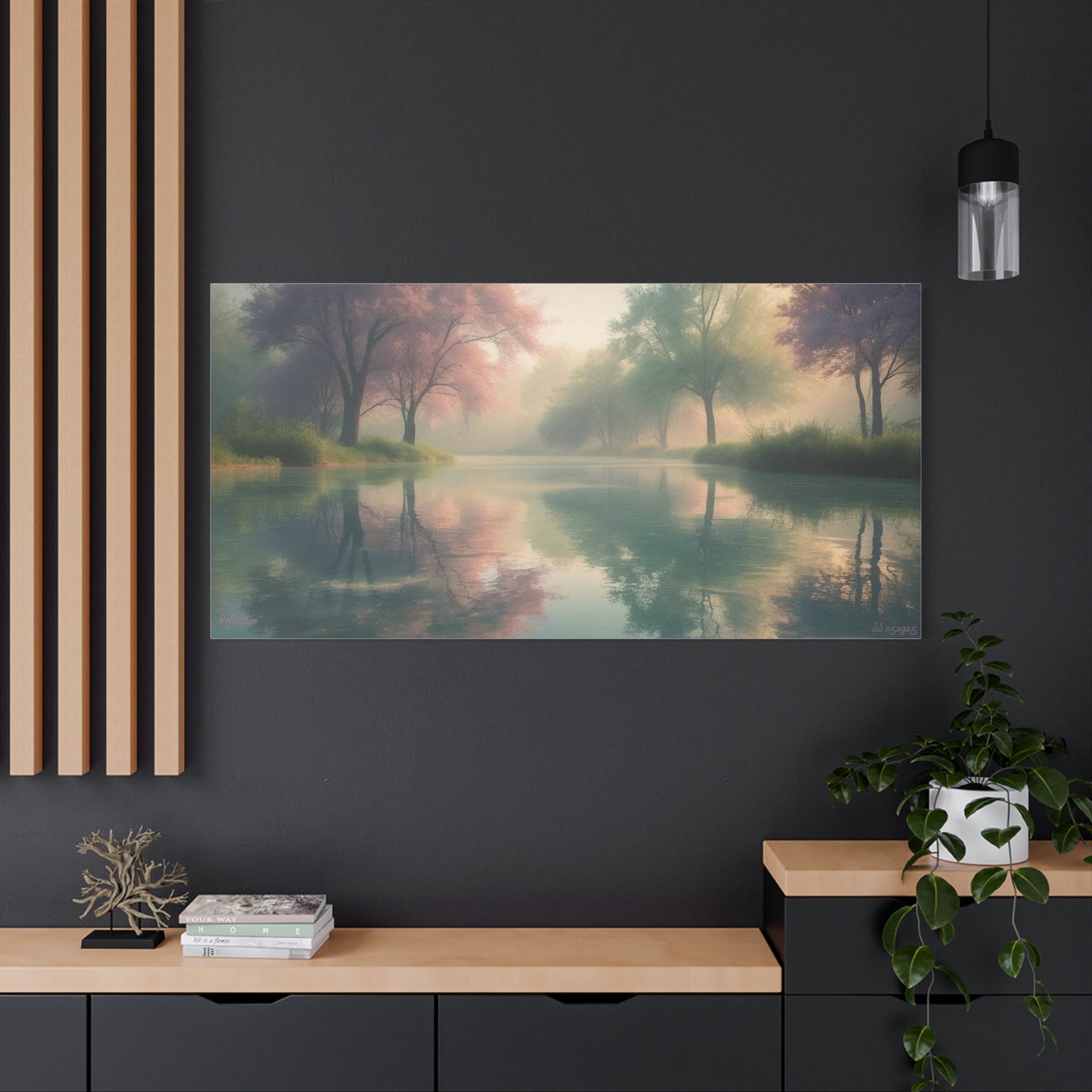 Serene Landscape Canvas Print -  "Reflection" series, Wall Art Decor,  Home Décor, Gift for Nature Lovers, Living Room Decoration