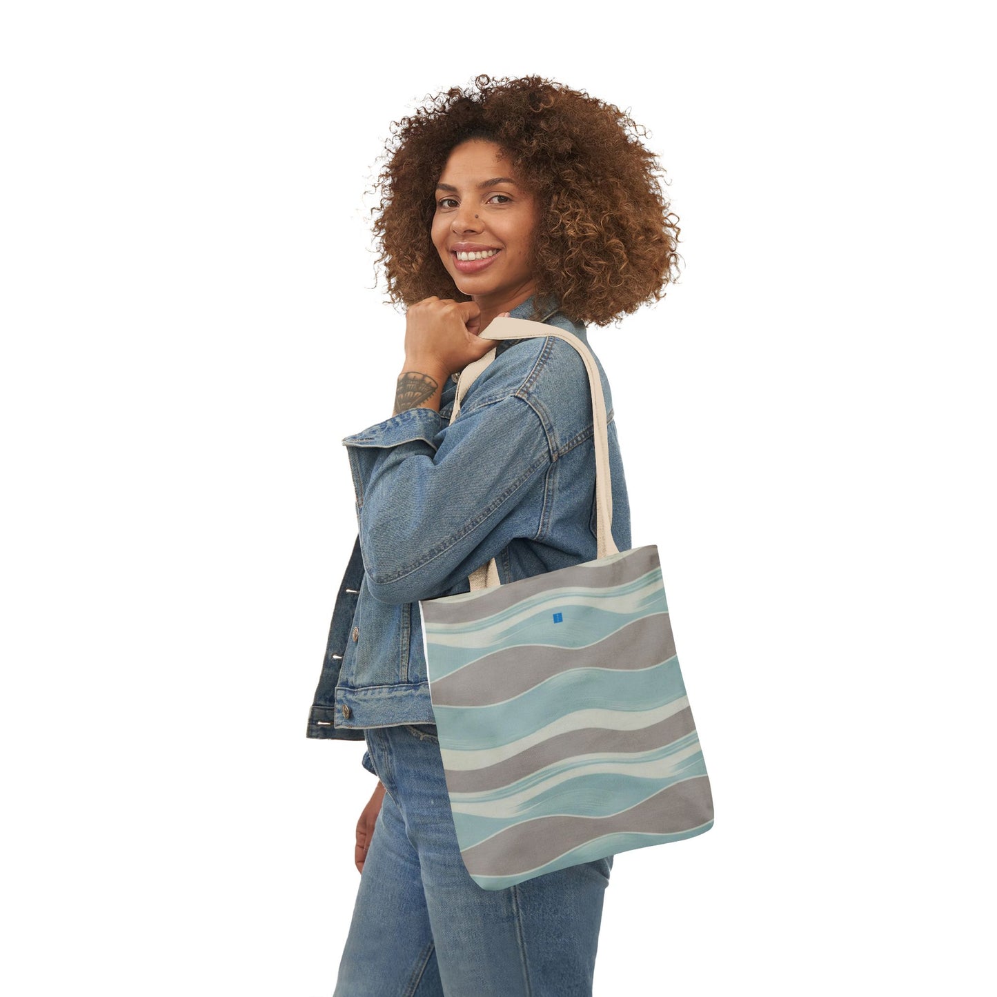 Stylish Canvas Tote Bag with 3-Color Straps, Eco-Friendly Shopping, Beach Day, Weekend Getaway, Gift for Her