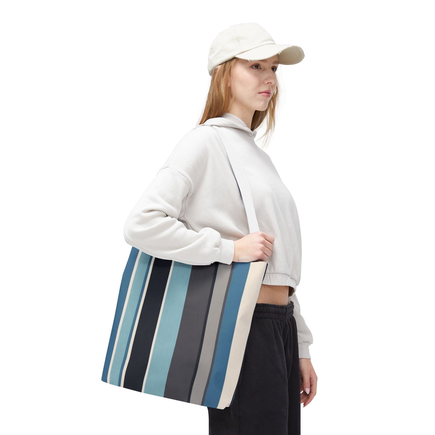 Stylish Striped Tote Bag | Versatile Reusable Shopper | Beach, Gym, Shopping, or Travel Essential | Fun Gift Idea