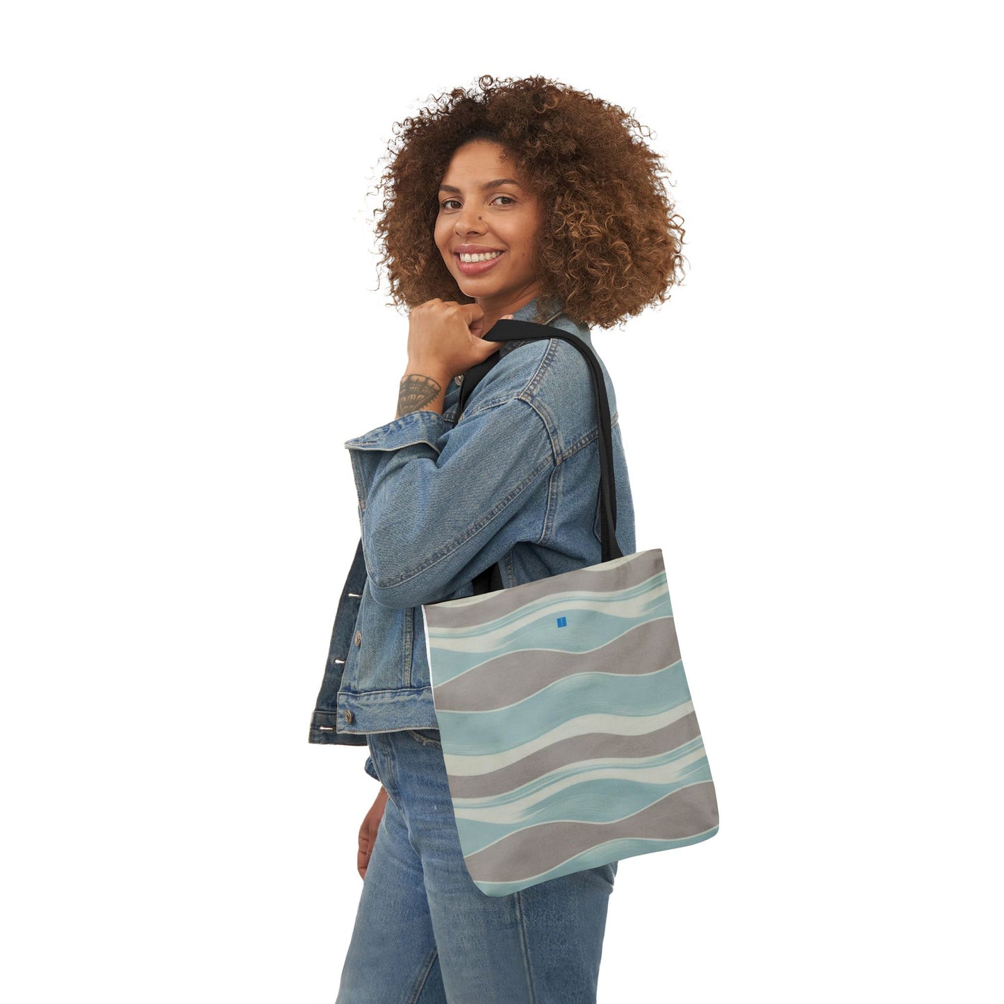 Stylish Canvas Tote Bag with 3-Color Straps, Eco-Friendly Shopping, Beach Day, Weekend Getaway, Gift for Her
