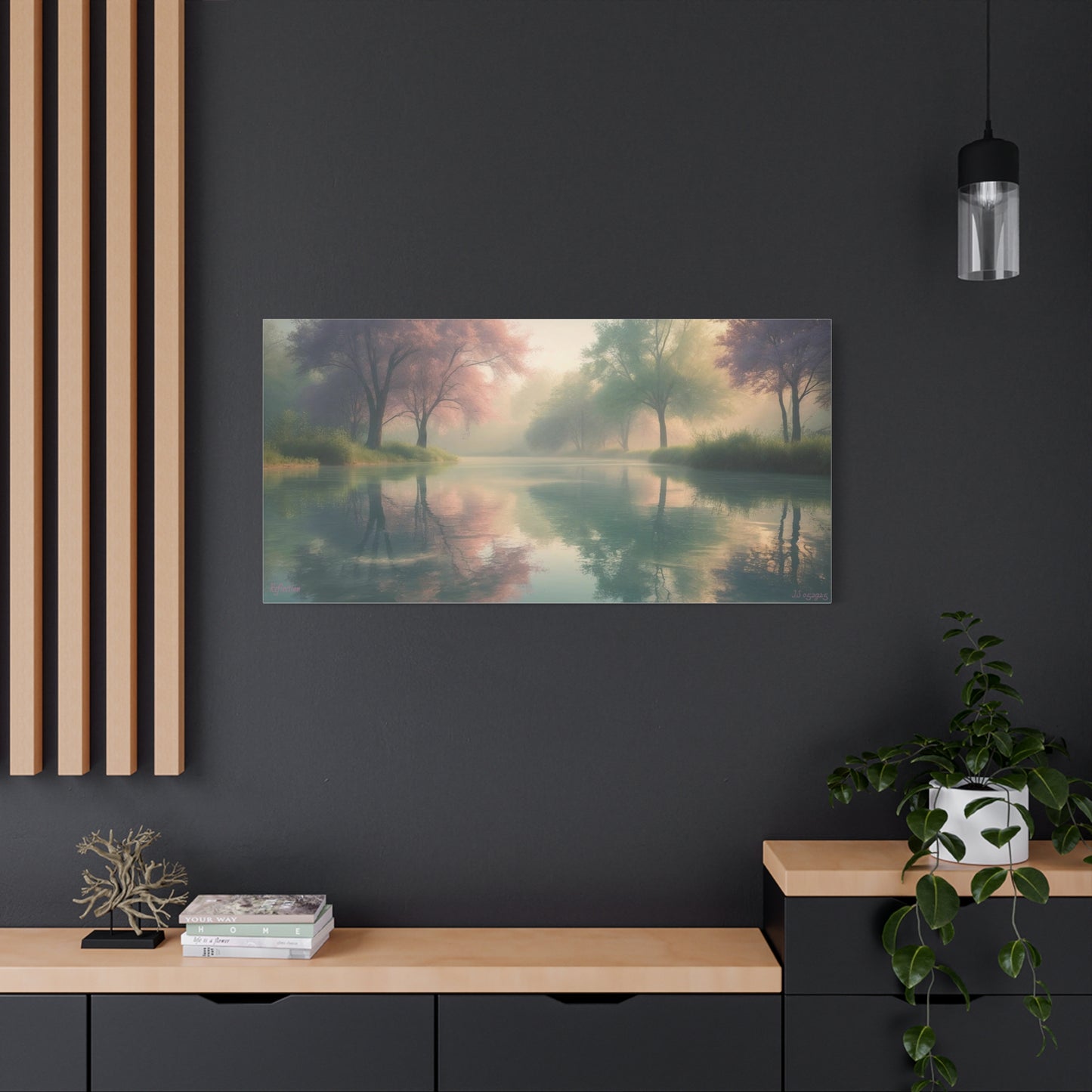 Serene Landscape Canvas Print -  "Reflection" series, Wall Art Decor,  Home Décor, Gift for Nature Lovers, Living Room Decoration