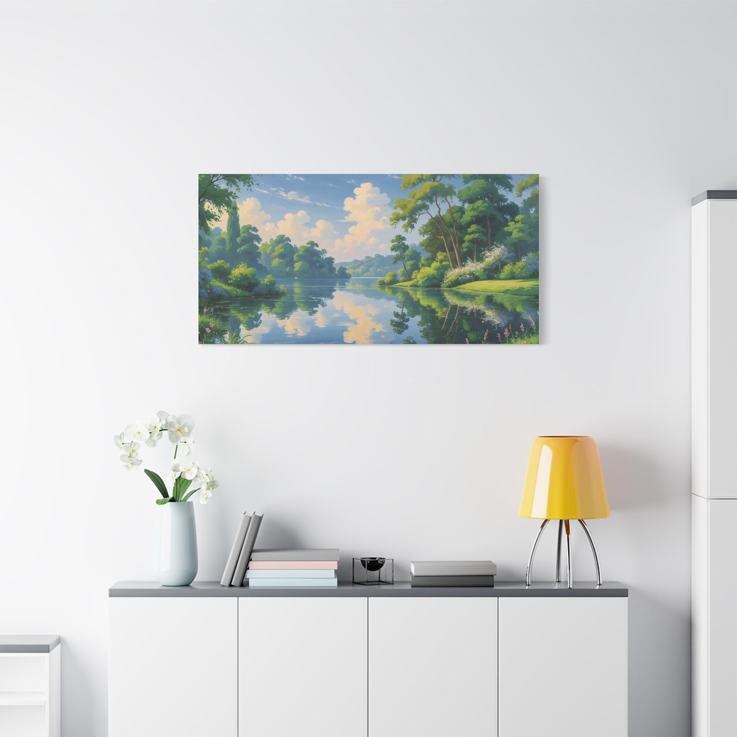 Serene Landscape Canvas Print -  "Peaceful Lake", Wall Art Decor,  Home Décor, Gift for Nature Lovers, Living Room Decoration