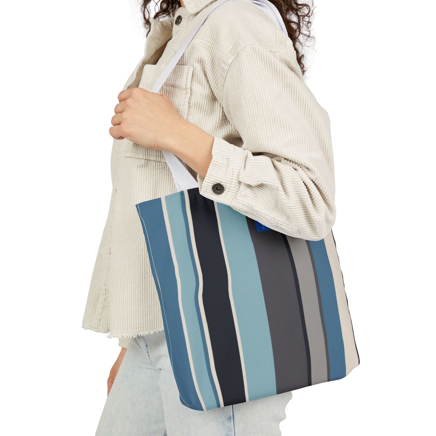 Stylish Canvas Tote Bag with 5-Color Straps, Eco-Friendly Shopping, Beach Day, Weekend Getaway, Gift for Her