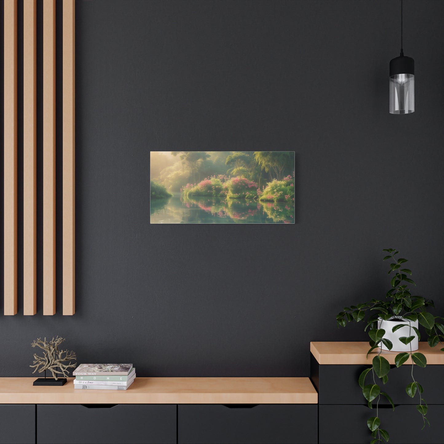 Serene Landscape Canvas Print -  "Peaceful Lake", Wall Art Decor,  Home Décor, Gift for Nature Lovers, Living Room Decoration
