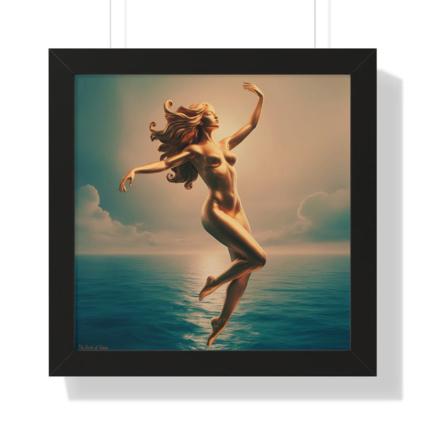 "Witness the Birth of Celestial Beauty — Golden Venus Rises from the Ocean’s Embrace";Dreamy Art for Home Decor, The Birth of Venus" Series, Modern Home Art, Unique Gift for Her, Beach House Wall Art, Stylish Decor