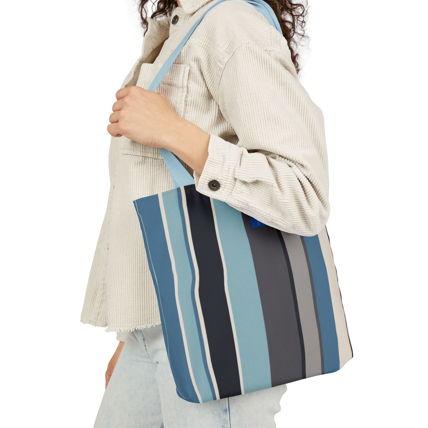 Stylish Canvas Tote Bag with 5-Color Straps, Eco-Friendly Shopping, Beach Day, Weekend Getaway, Gift for Her