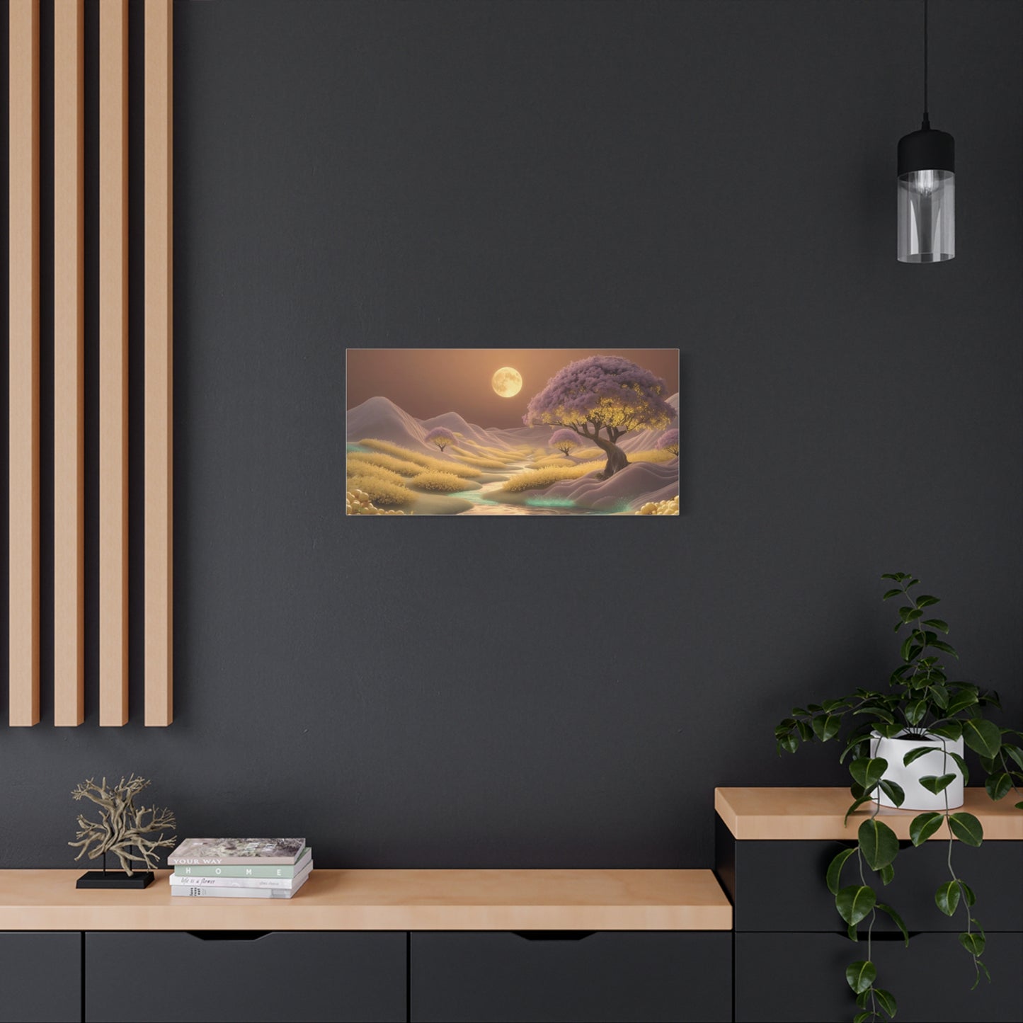 Serene Landscape Canvas Print -  "Eden beyond Stars", Wall Art Decor,  Home Décor, Gift for Nature Lovers, Living Room Decoration