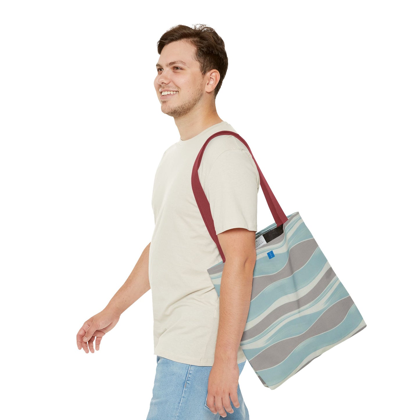 Stylish Waves Tote Bag, Everyday Use, Beach Bag, Shopping Tote, Eco-Friendly, Gift for Her, Summer Accessory