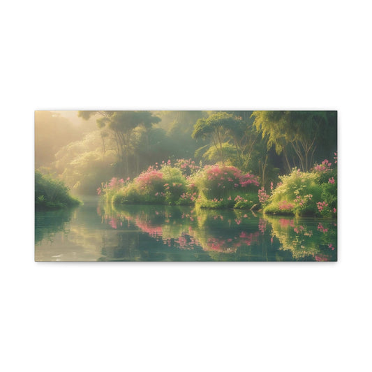 Serene Landscape Canvas Print -  "Peaceful Lake", Wall Art Decor,  Home Décor, Gift for Nature Lovers, Living Room Decoration