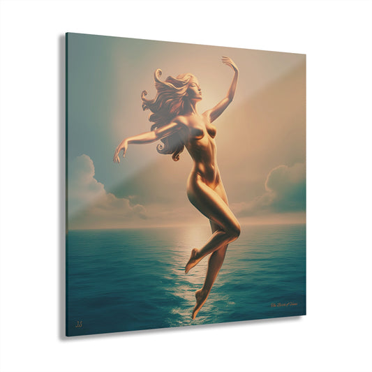Elegant Acrylic Wall Art Print, "The Birth of Venus" Series, Modern Home Art, Unique Gift for Her, Beach House Wall Art, Stylish Decor