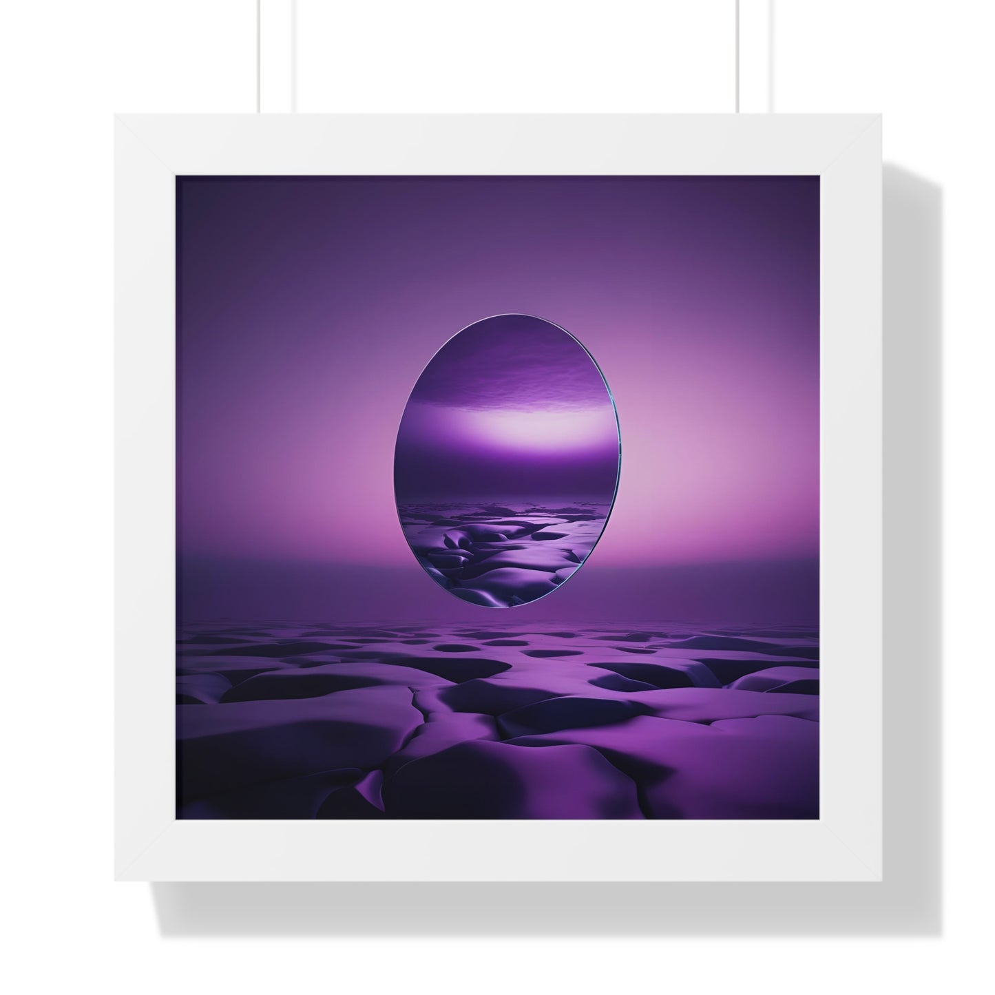 Serene Abstract Framed Poster, Modern Wall Art, Purple Home Decor, Minimalist Art Print, Gift for Art Lovers