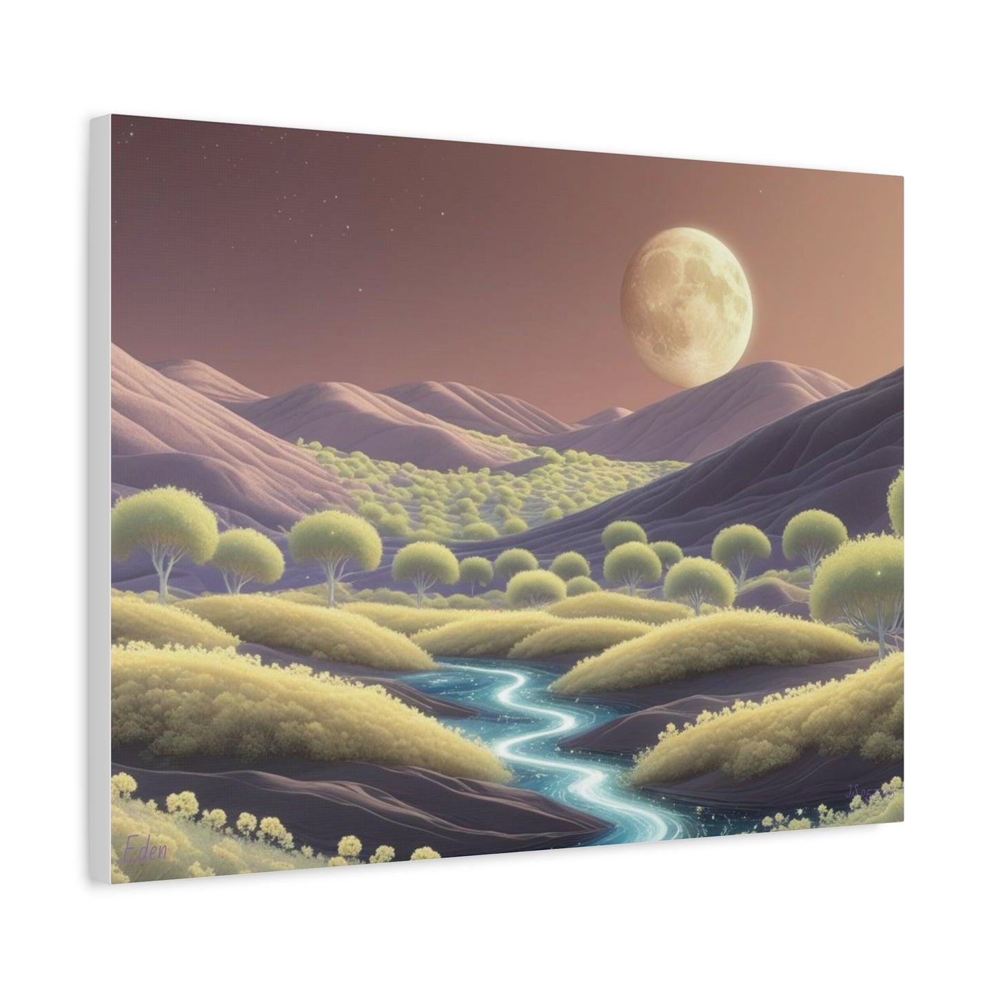 Serene Landscape Canvas Print -  "Eden In Other Stars", Wall Art Decor,  Home Décor, Gift for Nature Lovers, Living Room Decoration
