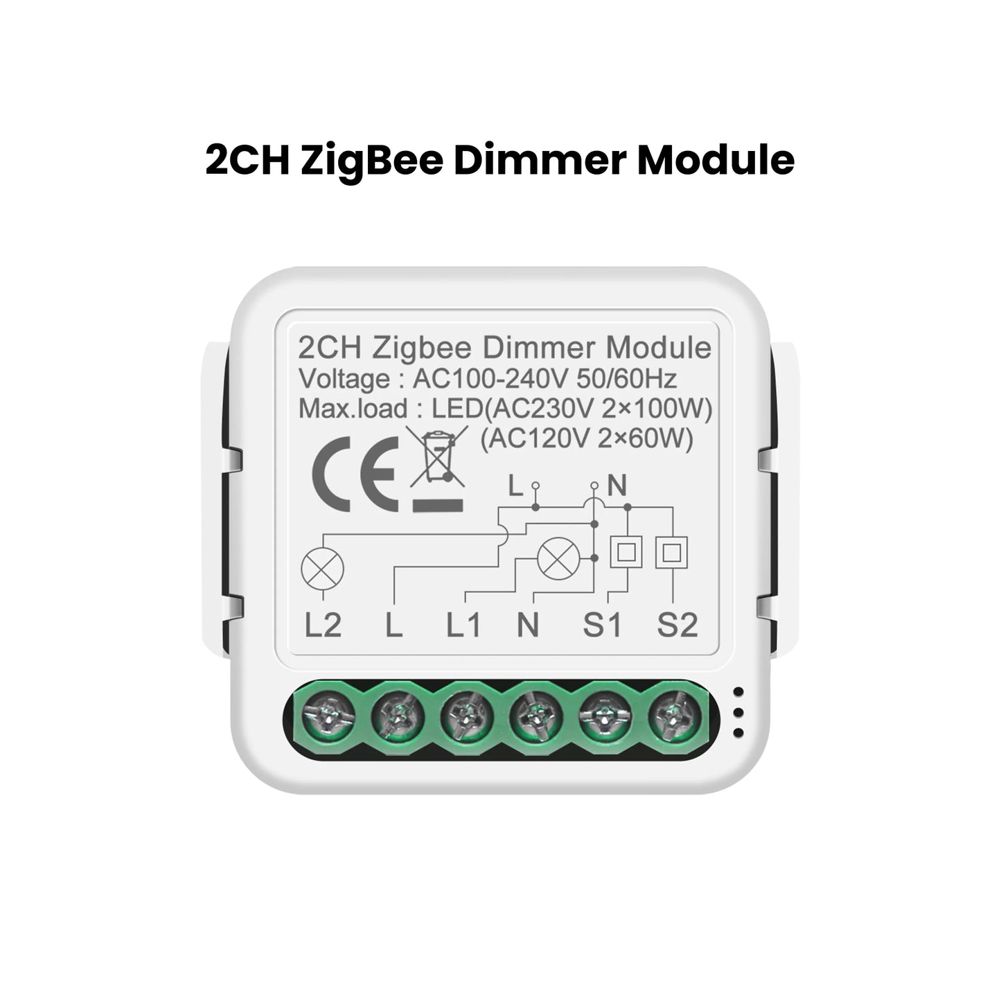 GIRIER Tuya Smart WiFi ZigBee 3.0 Dimmer Switch Module Support Two-way Control Dimmable Switch Compatible with Alexa Google Home