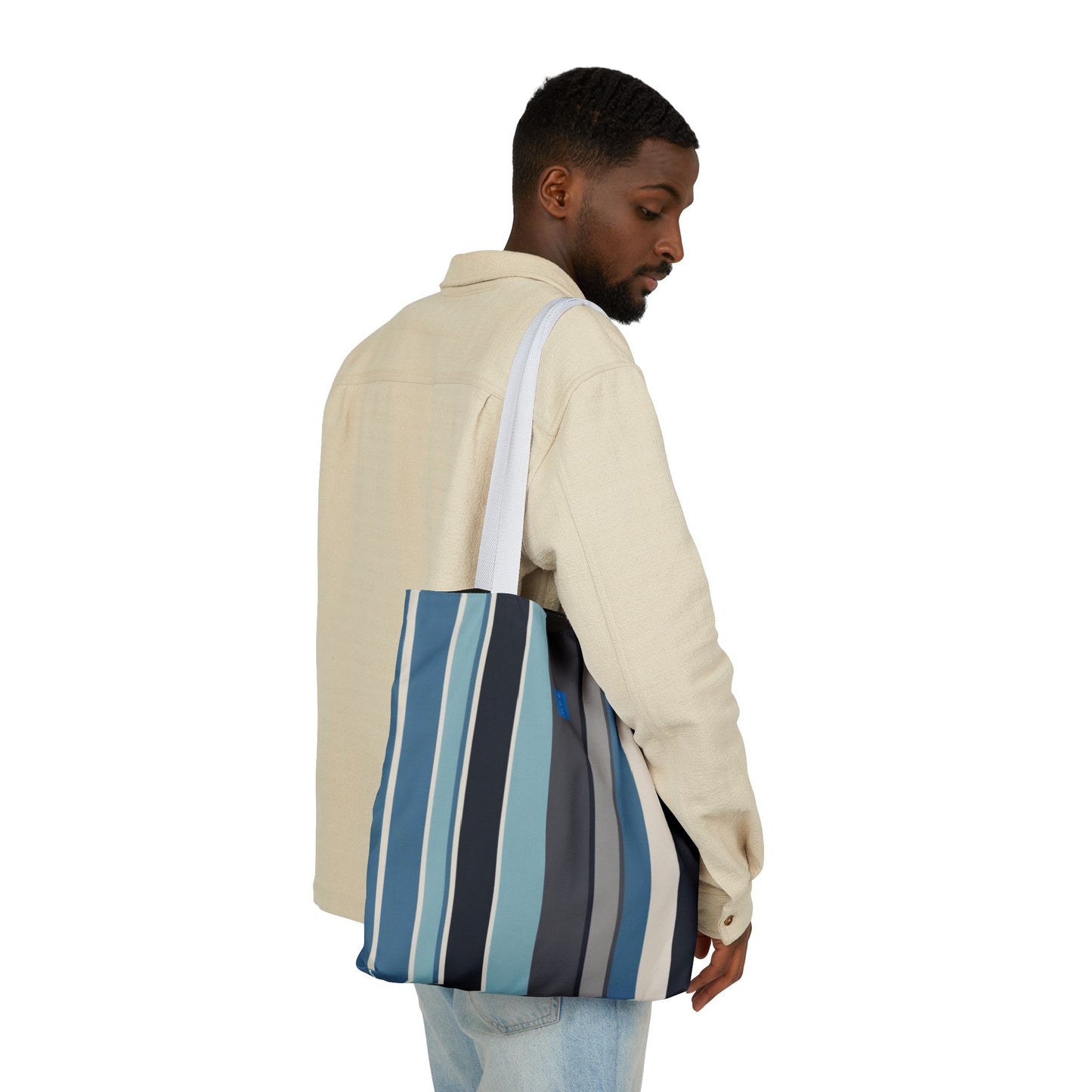 Stylish Canvas Tote Bag with 5-Color Straps, Eco-Friendly Shopping, Beach Day, Weekend Getaway, Gift for Her