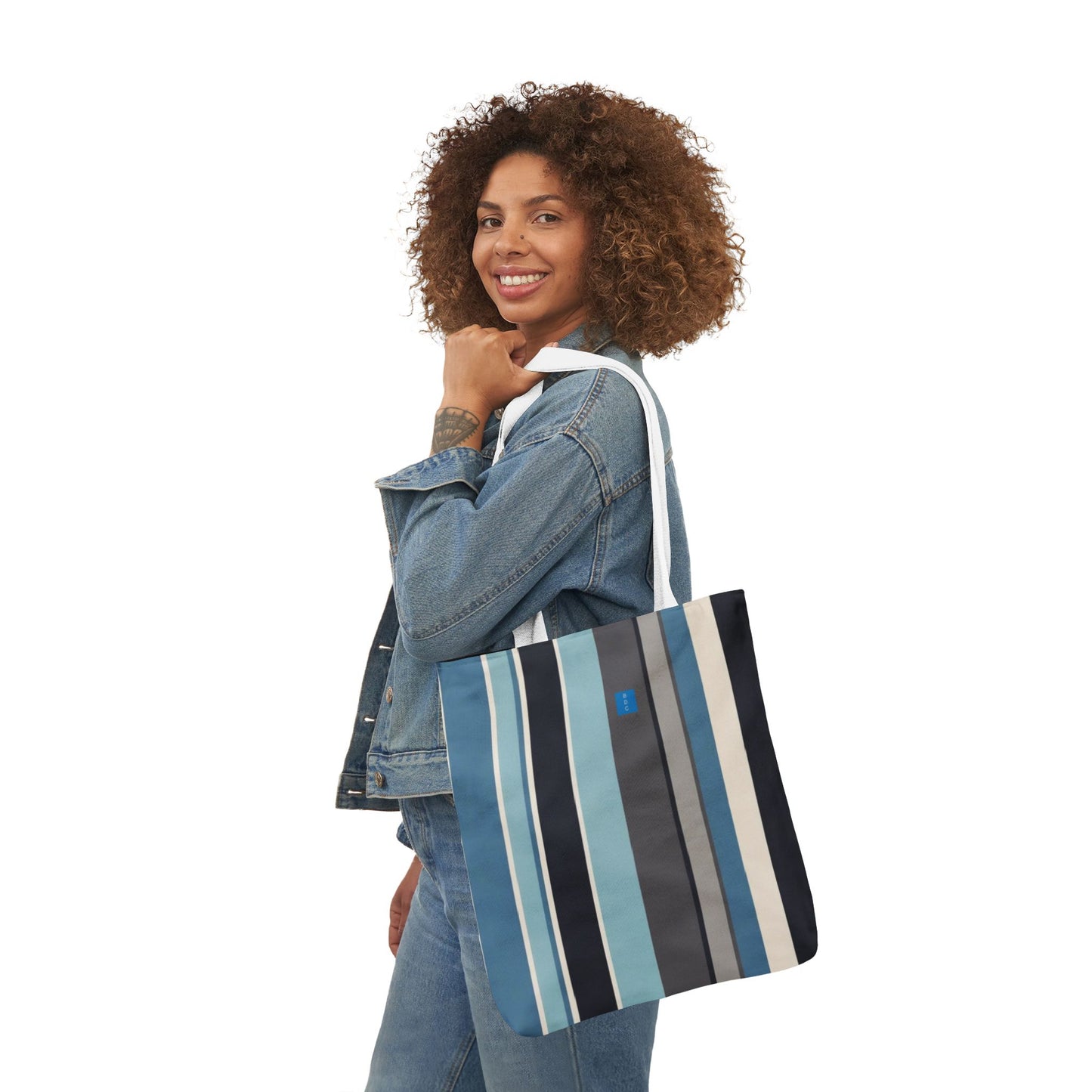 Stylish Canvas Tote Bag with 5-Color Straps, Eco-Friendly Shopping, Beach Day, Weekend Getaway, Gift for Her