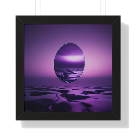 Serene Abstract Framed Poster, Modern Wall Art, Purple Home Decor, Minimalist Art Print, Gift for Art Lovers