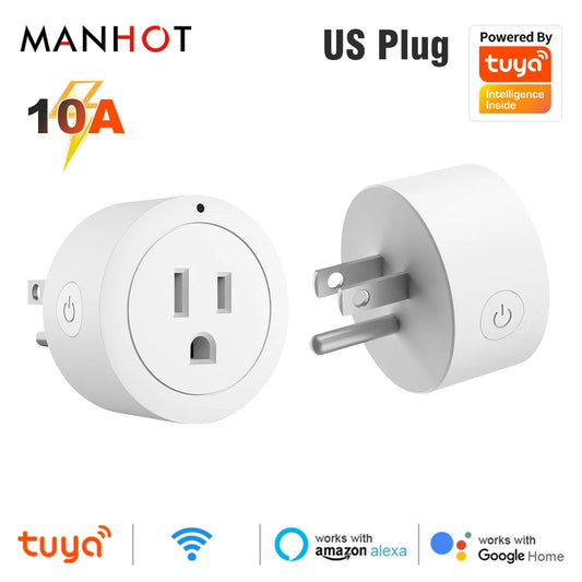 US 10A Wifi Socket Wireless Switch Smart Home App Scene Linkage Plug Support APP Voice Control For Alexa Google Home