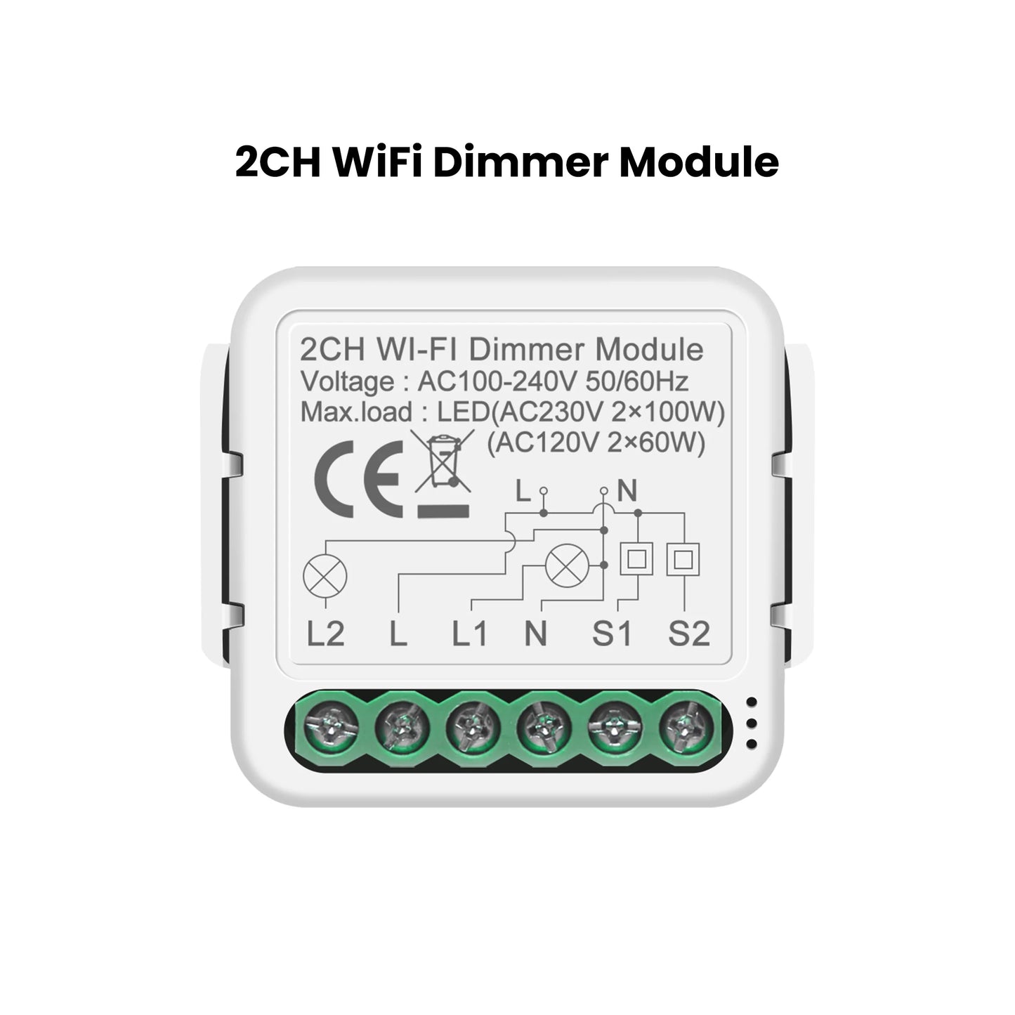 GIRIER Tuya ZigBee Smart Dimmer Switch Moudle WiFi Dimmable Switch Supports 2-way Control Works with Alexa Google Home Assistant