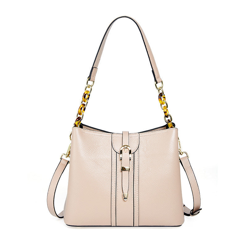 Genuine Leather Designer Handbag,  Fashion, Elegant, High Quality,  Large Capacity, Bucket Bag