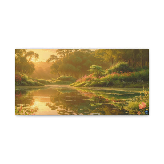 Serena Lake Sunrise Landscape Canvas Print -  "Reflection" series, Wall Art Decor,  Home Décor, Gift for Nature Lovers, Living Room Decoration
