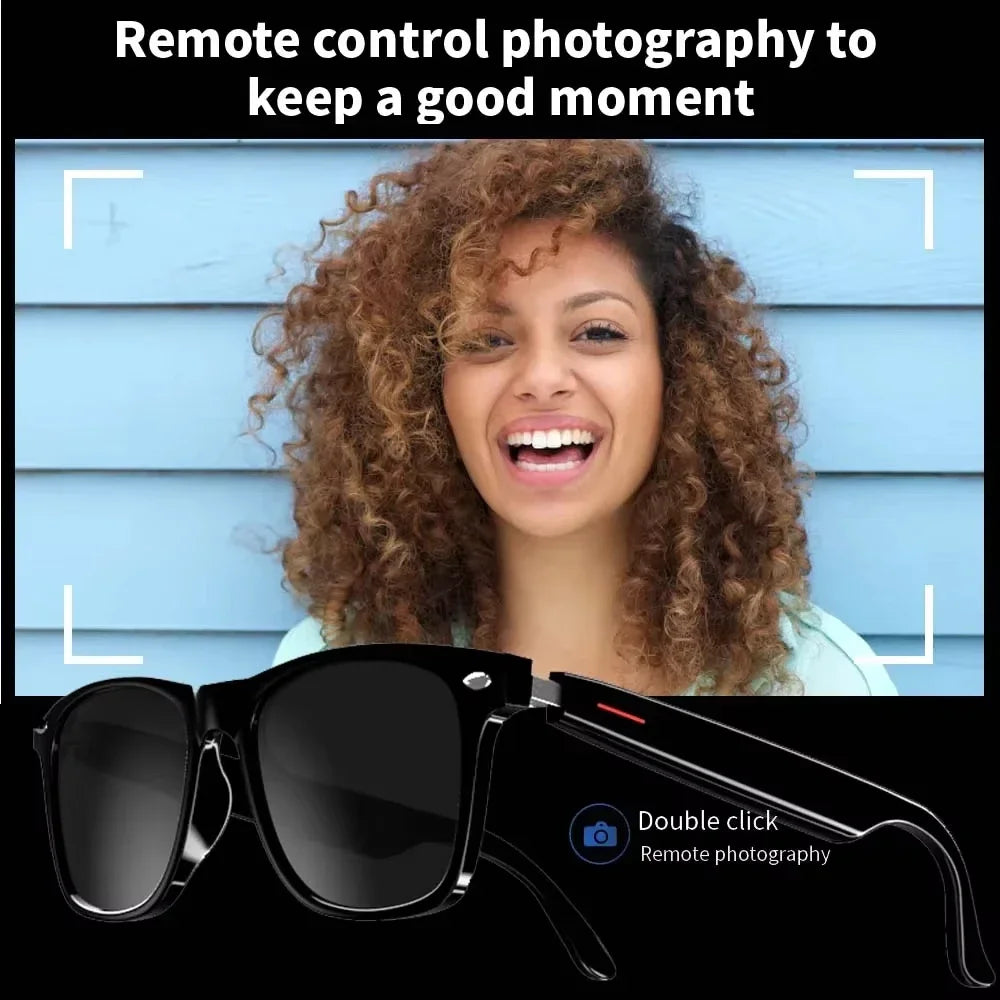 E13 Bluetooth Smart Glasses With Automatic Adjustment AI Voice Noise Reduction Music Eyewear Waterproof Calls Eyeglass