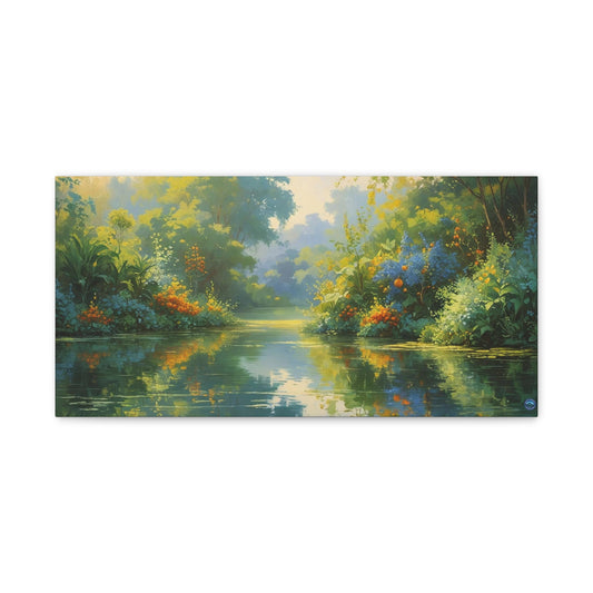 Serena Lake Landscape Canvas Print -  "Reflection" series,  Peaceful and Abundant, Wall Art Decor,  Home Décor, Gift for Nature Lovers, Living Room Decoration