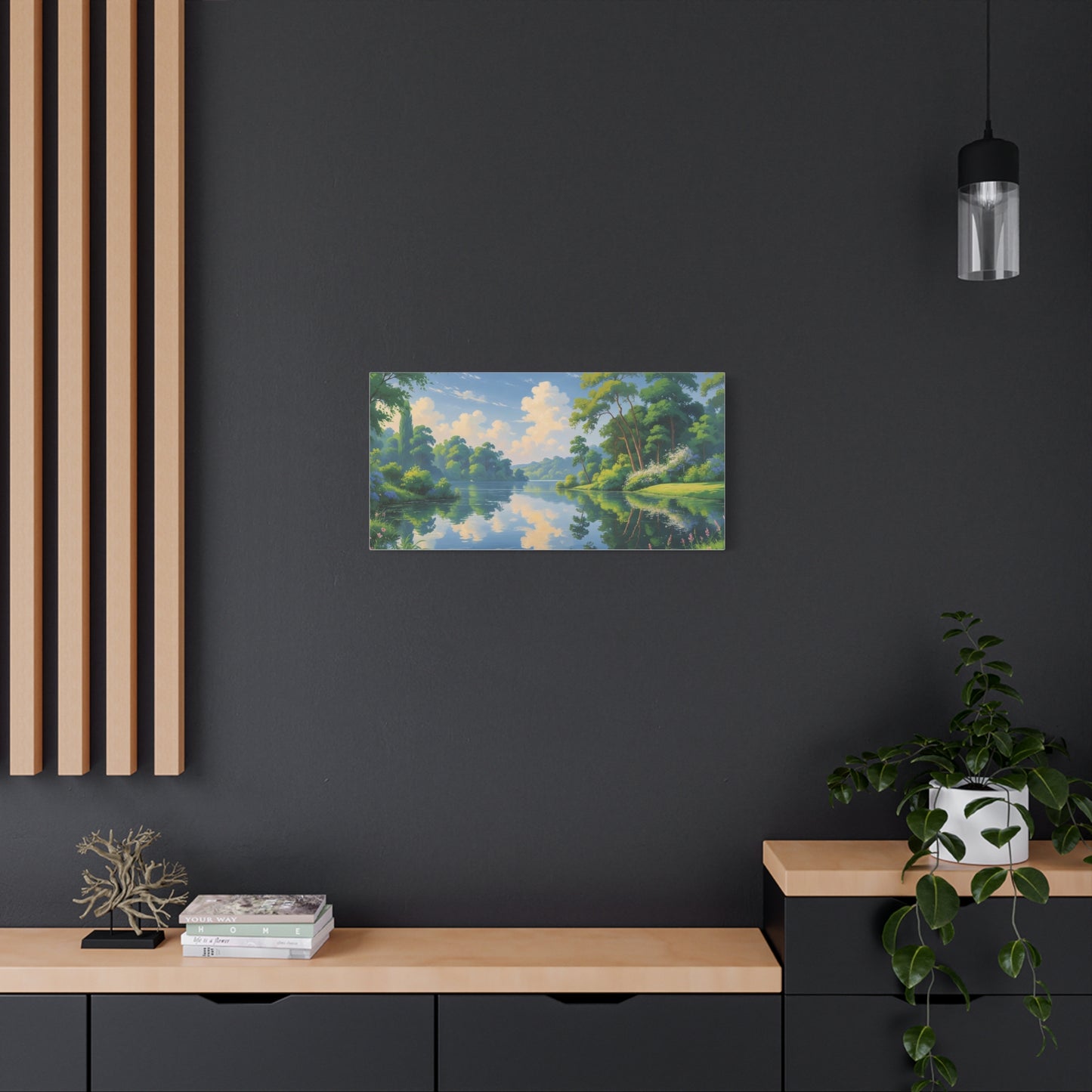 Serene Landscape Canvas Print -  "Peaceful Lake", Wall Art Decor,  Home Décor, Gift for Nature Lovers, Living Room Decoration