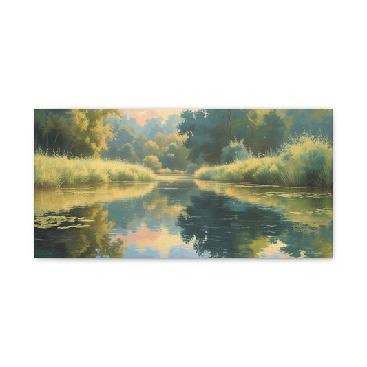 Serene Landscape Canvas Print -  "Reflection" series, Wall Art Decor,  Home Décor, Gift for Nature Lovers, Living Room Decoration