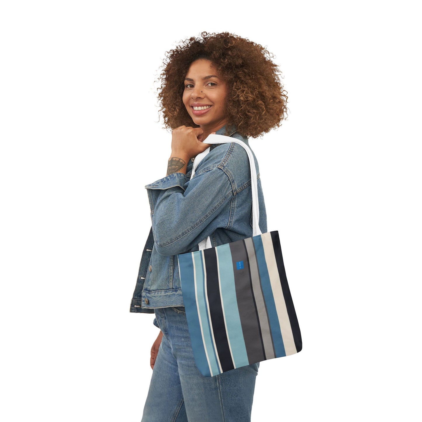 Stylish Canvas Tote Bag with 5-Color Straps, Eco-Friendly Shopping, Beach Day, Weekend Getaway, Gift for Her