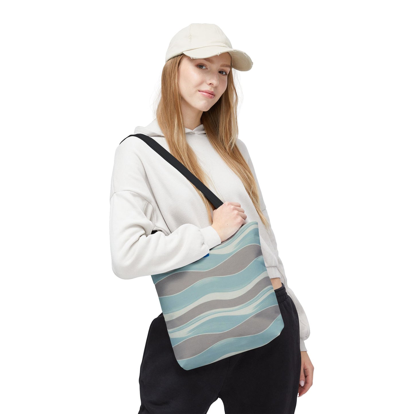 Stylish Waves Tote Bag, Everyday Use, Beach Bag, Shopping Tote, Eco-Friendly, Gift for Her, Summer Accessory