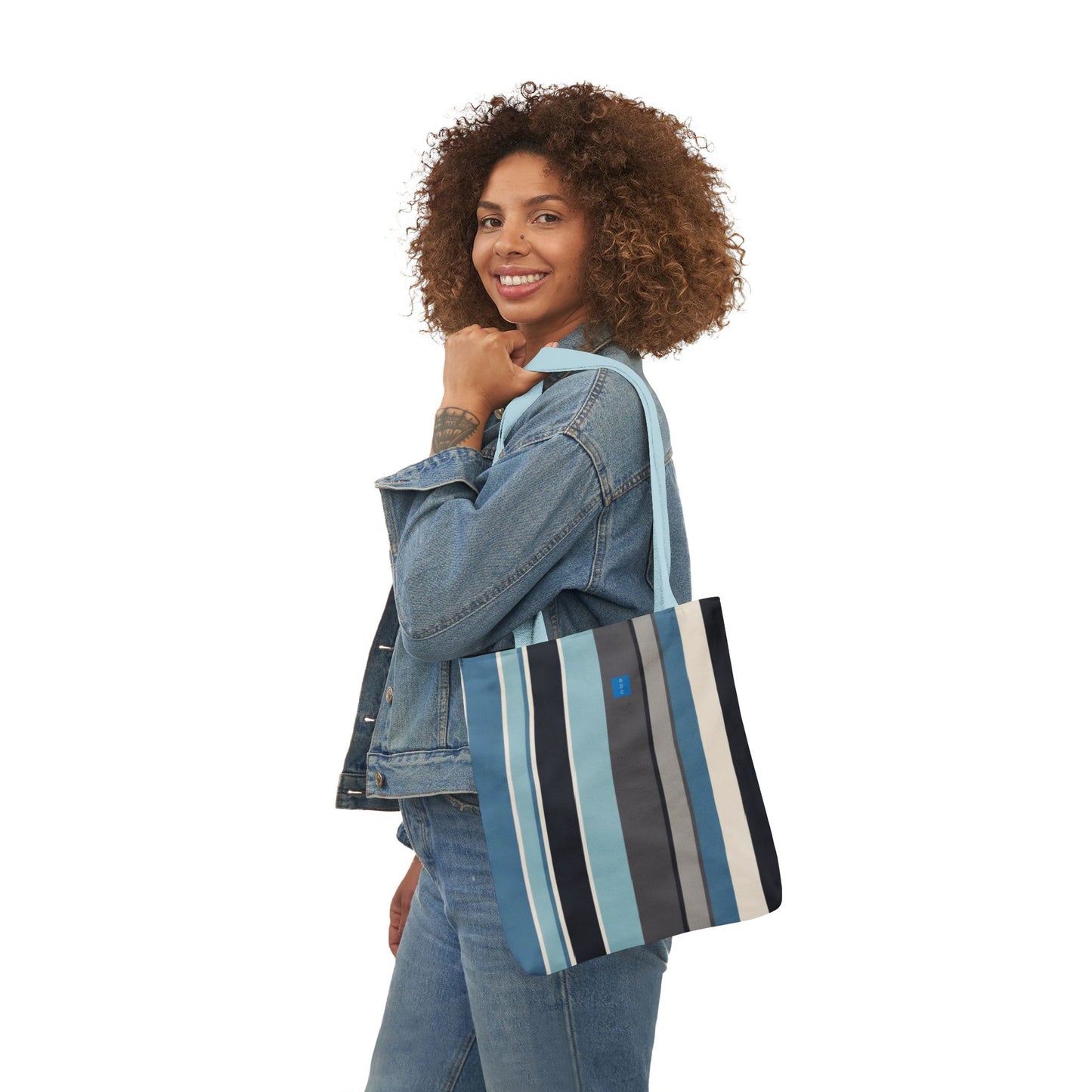Stylish Canvas Tote Bag with 5-Color Straps, Eco-Friendly Shopping, Beach Day, Weekend Getaway, Gift for Her