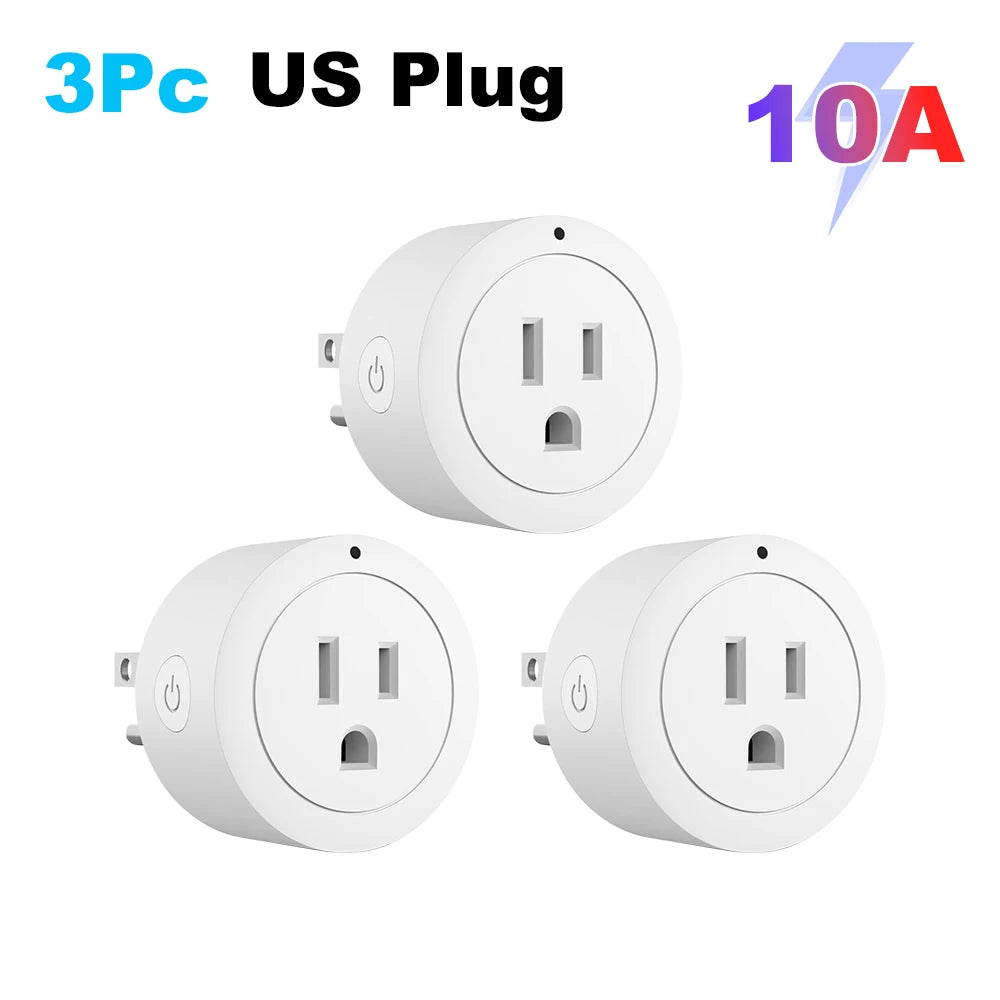 US 10A Wifi Socket Wireless Switch Smart Home App Scene Linkage Plug Support APP Voice Control For Alexa Google Home