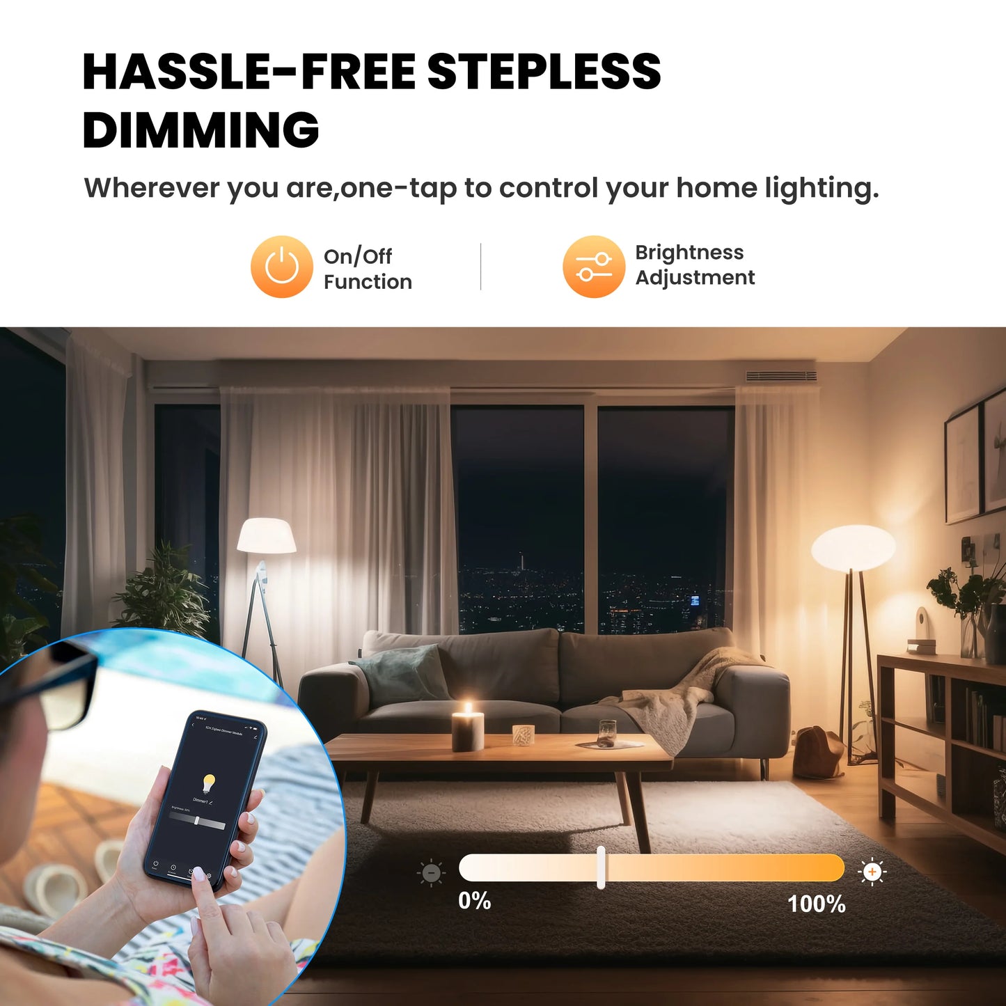 GIRIER Tuya ZigBee Smart Dimmer Switch Moudle WiFi Dimmable Switch Supports 2-way Control Works with Alexa Google Home Assistant