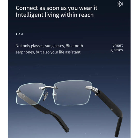 AI Smart Translate Eyeglasses Hands Free Calling Noise Canceling Voice Assistant Remote Camera Listen Songs Smart Glasses Man