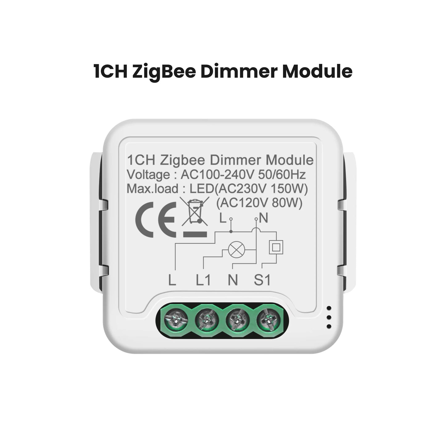 GIRIER Tuya ZigBee Smart Dimmer Switch Moudle WiFi Dimmable Switch Supports 2-way Control Works with Alexa Google Home Assistant