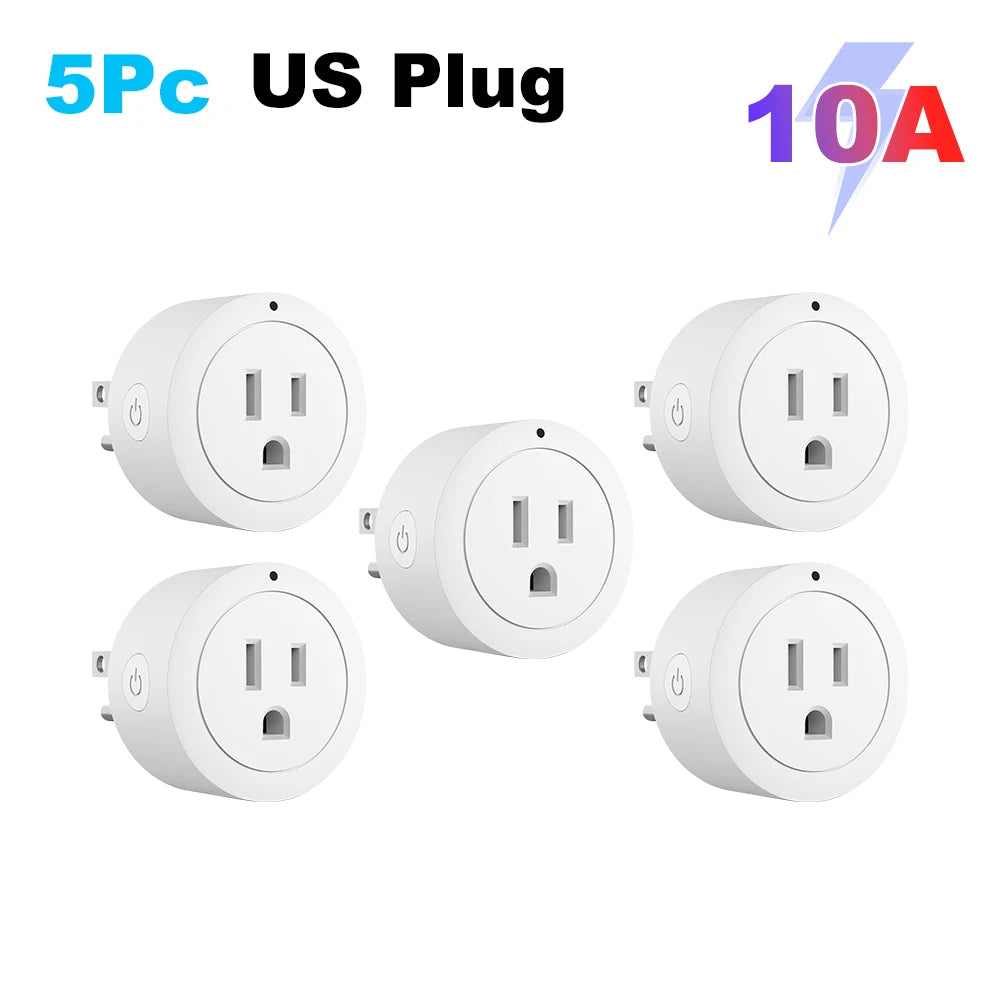 US 10A Wifi Socket Wireless Switch Smart Home App Scene Linkage Plug Support APP Voice Control For Alexa Google Home