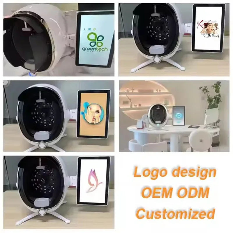 20253D Skin Scanner Care 21.0 Inch Bitmoji Plus AI Intelligent Facial Mirror Portable Testing Detector Face Camera Test Analysis