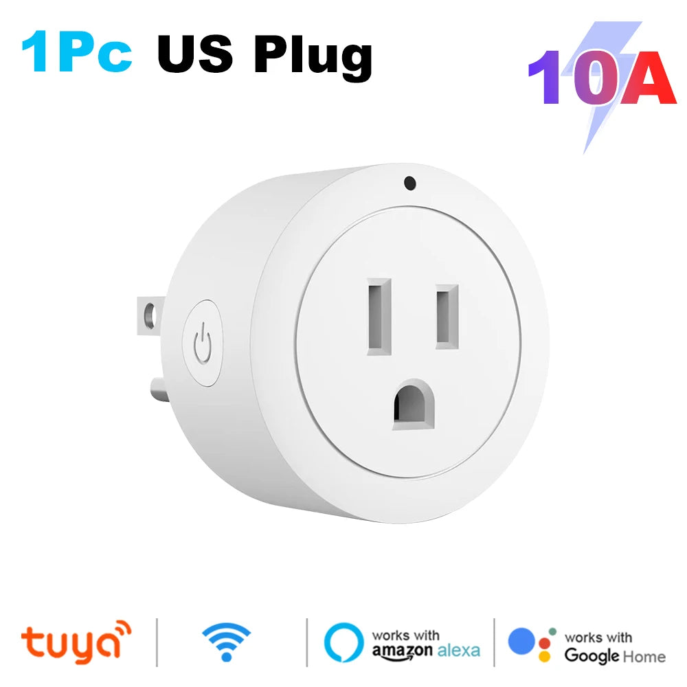 US 10A Wifi Socket Wireless Switch Smart Home App Scene Linkage Plug Support APP Voice Control For Alexa Google Home