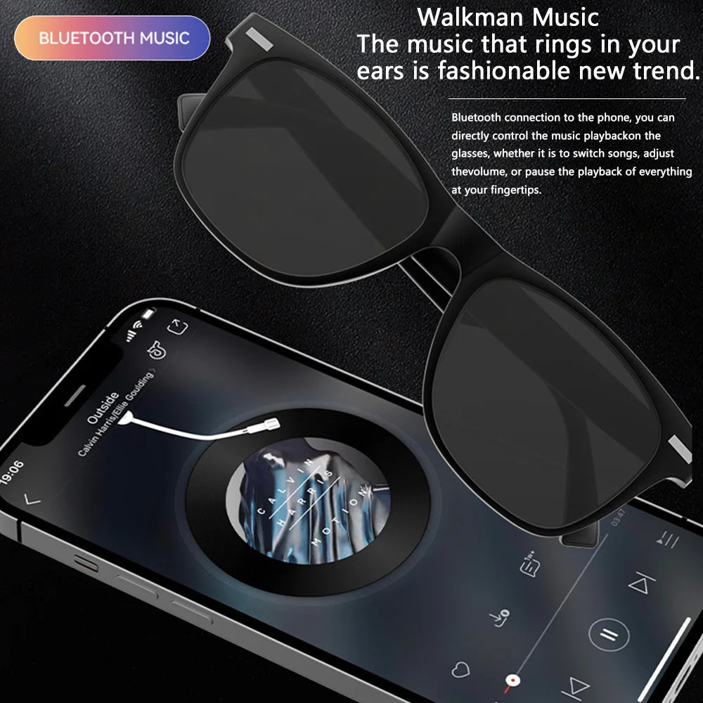 New Smart Wireless AI Smart Assistant Bluetooth Glasses TWS Listen to Music Answer Phone Men Women Fashion Sunglasses Eyeglasses